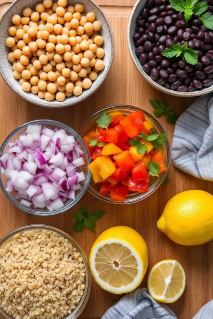ingredients for dense bean salad recipes