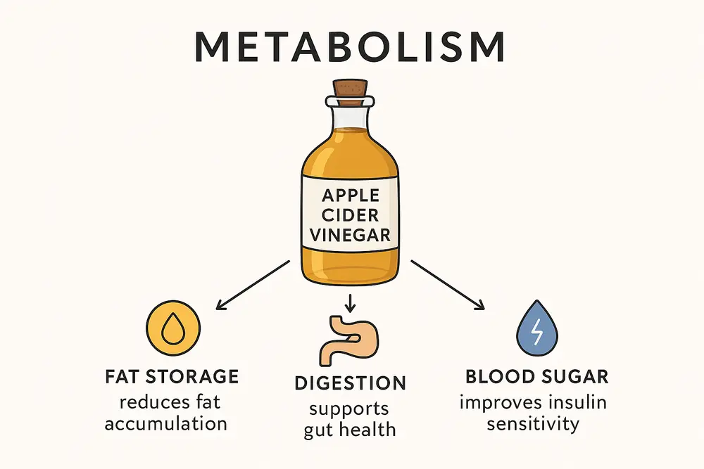 Apple cider vinegar metabolism benefits