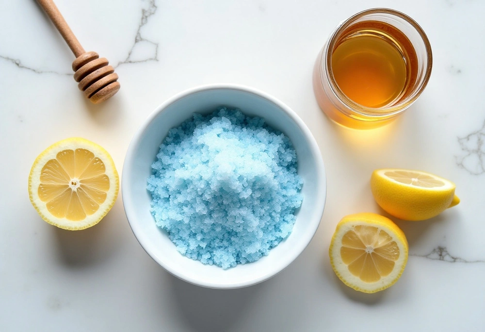 Ingredients for blue salt trick recipe