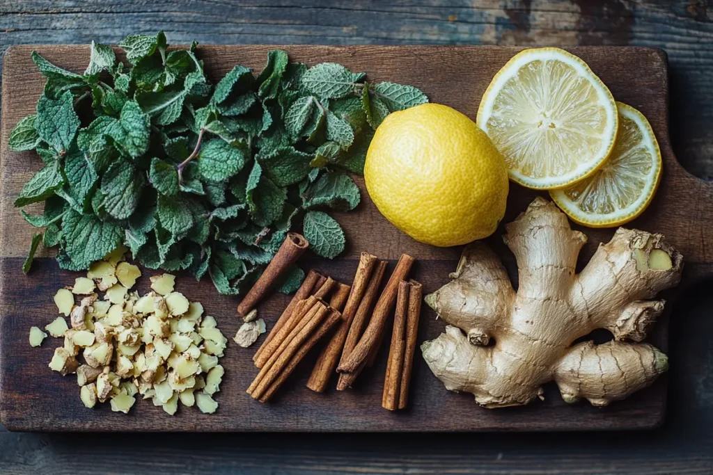Lemon balm tea ingredients for fat-burning recipe