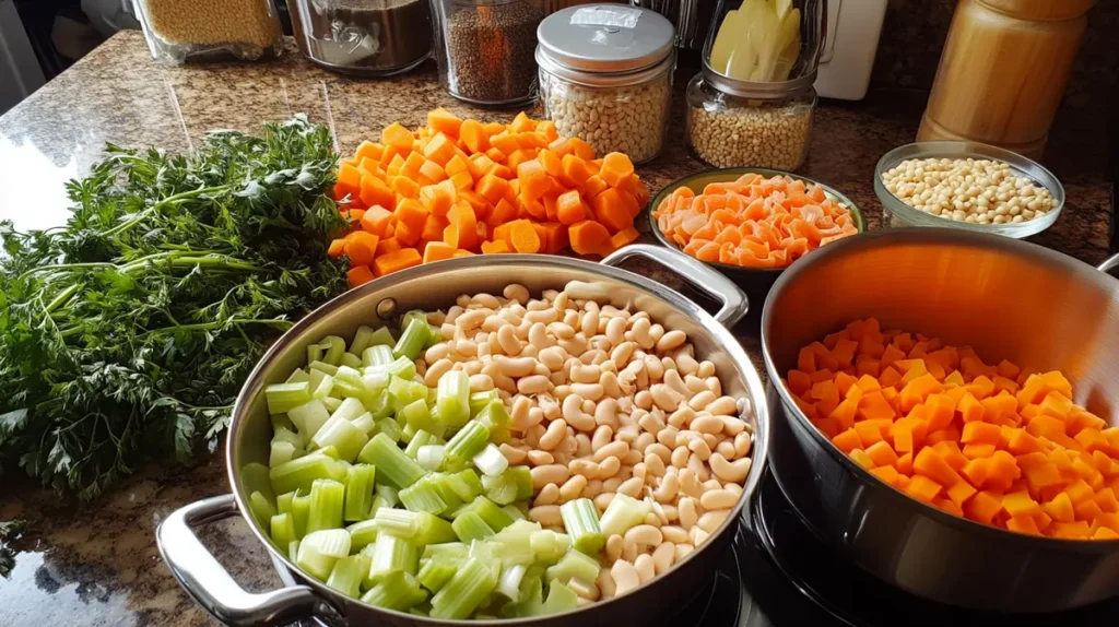Ingredients for Traditional Minestrone Soup