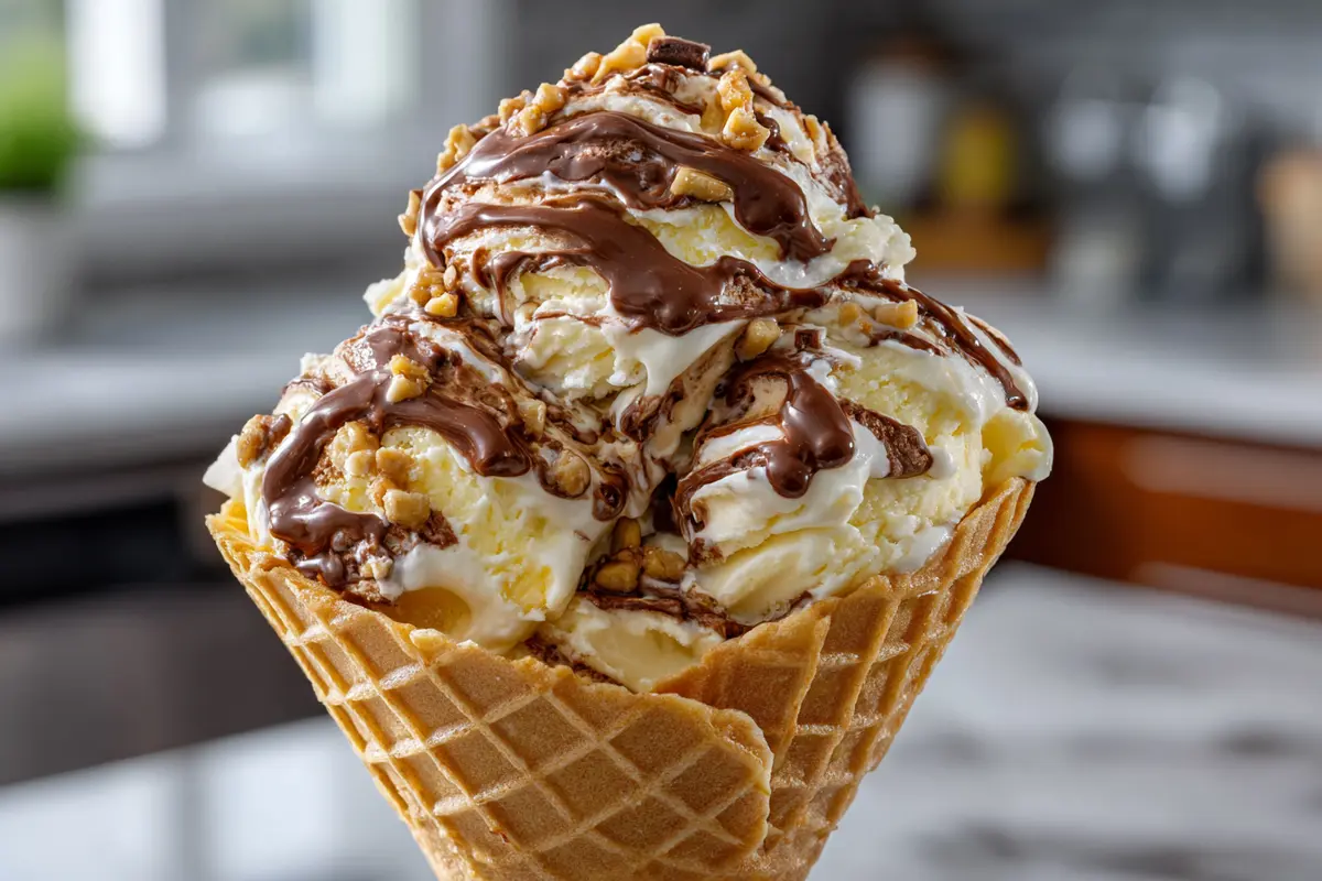 Homemade Banana Fudge Blue Bell Ice Cream (Copycat Recipe)