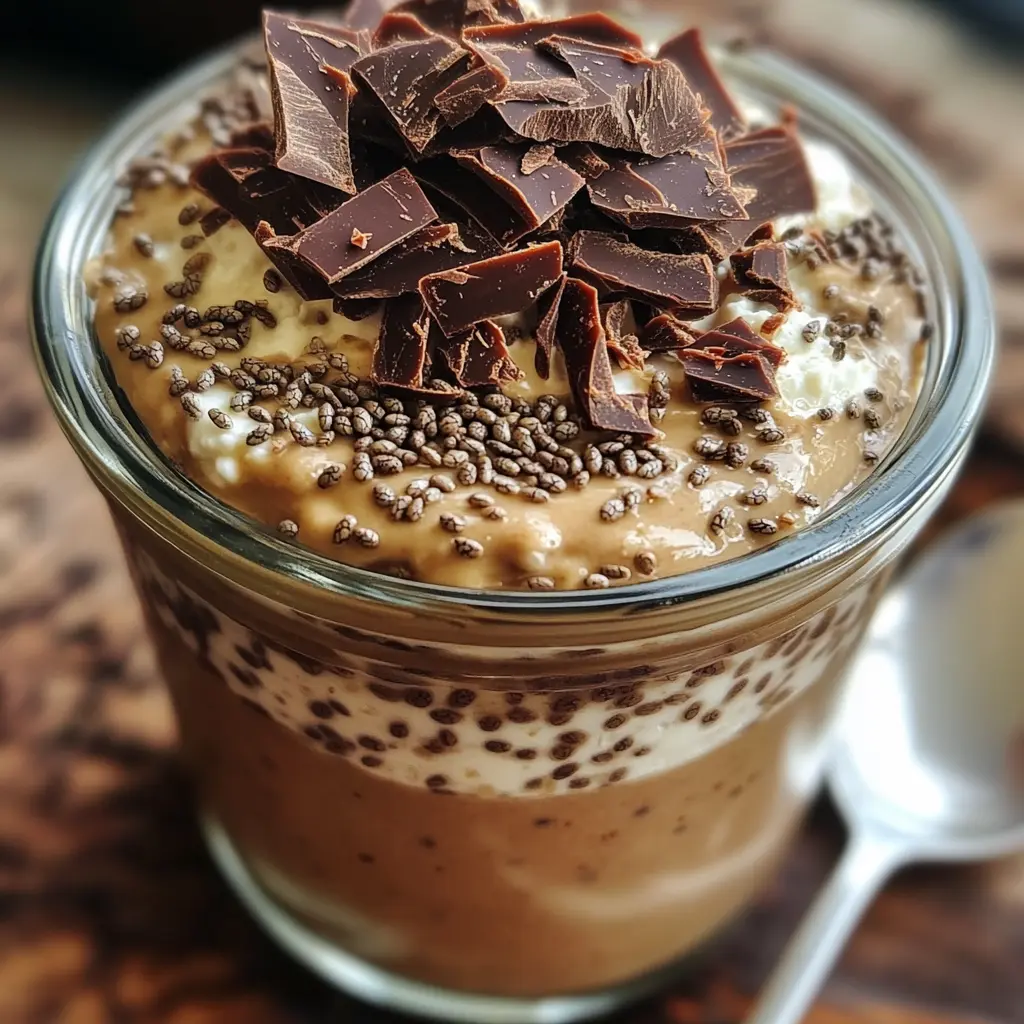 Chocolate protein mousse made with cottage cheese