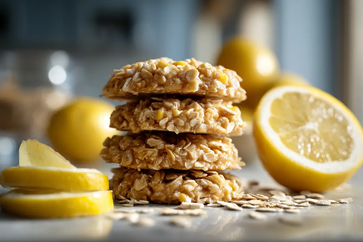 Lemon Oatmeal No Bake Cookies