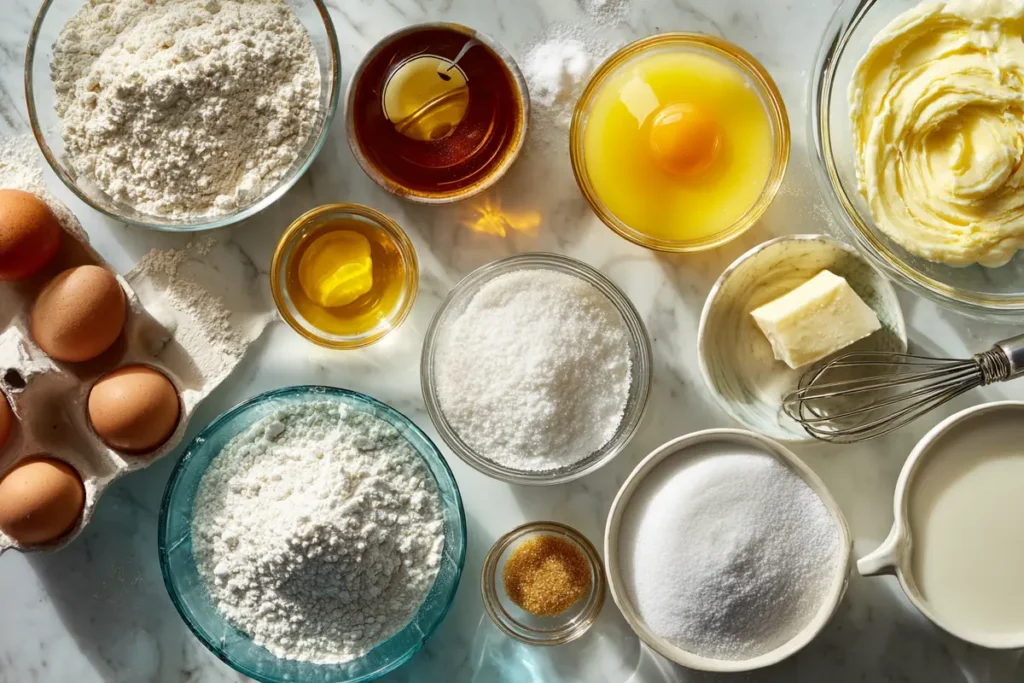 Ingredients for Martha Stewart pancake recipe