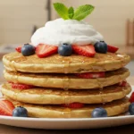 Martha Stewart pancakes with fresh toppings