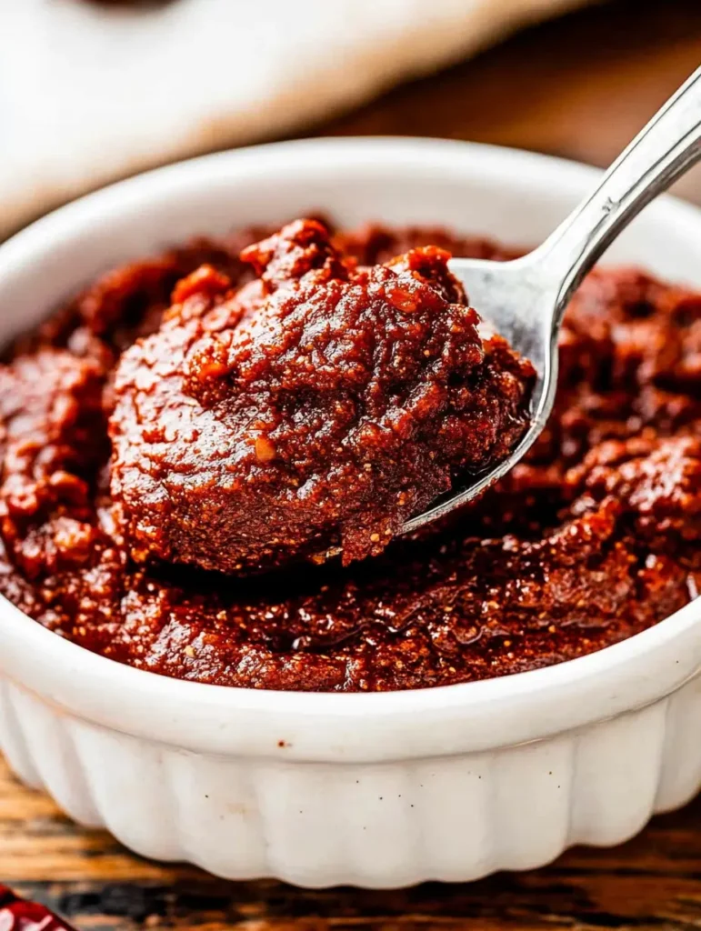 spoonful of hello fresh tex mex paste recipe in white bowl
