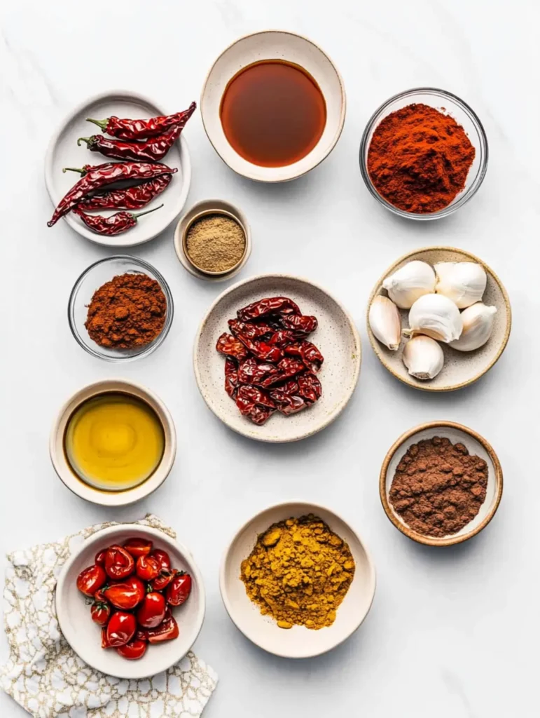 hello fresh tex mex paste recipe ingredients flat lay