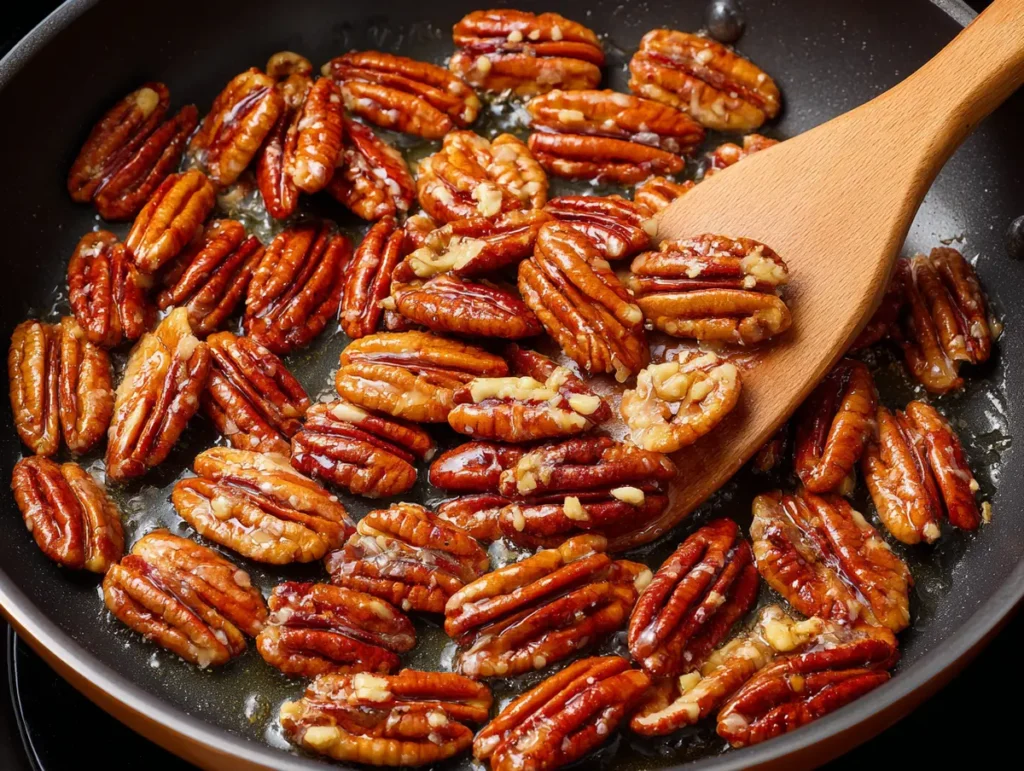 toasting pecans in butter for ice cream