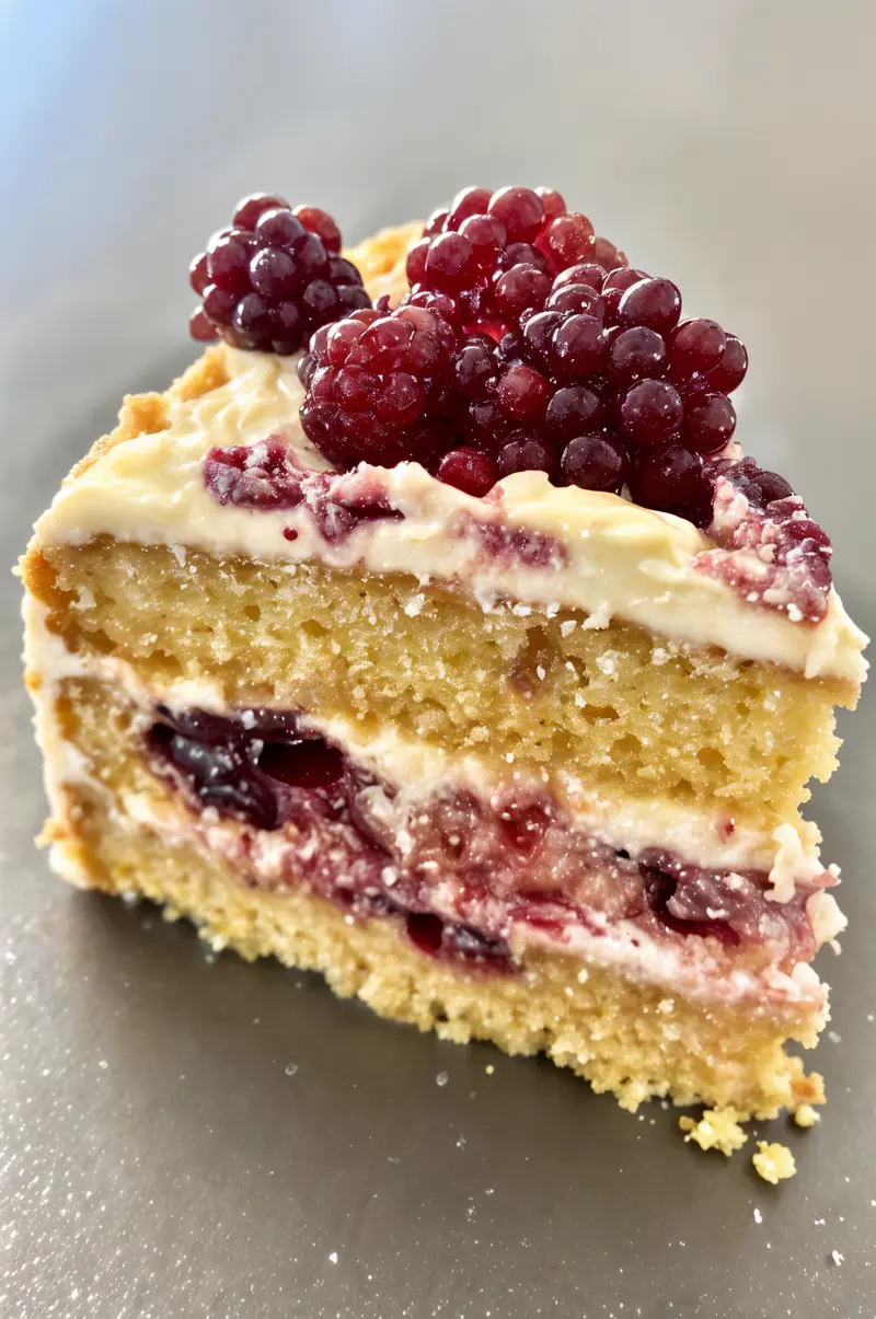 Golden Berry Chantilly Cake (Dessert Delight)