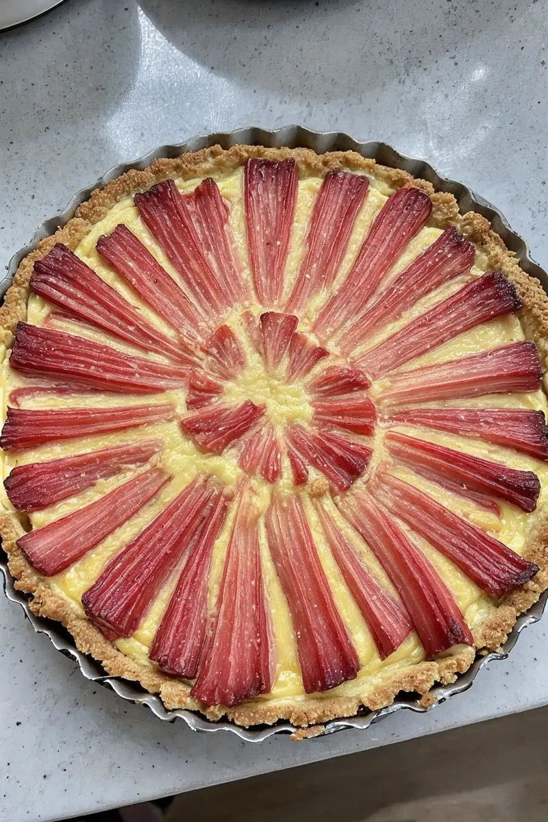 rhubarb cream tart rhubarb cream tart