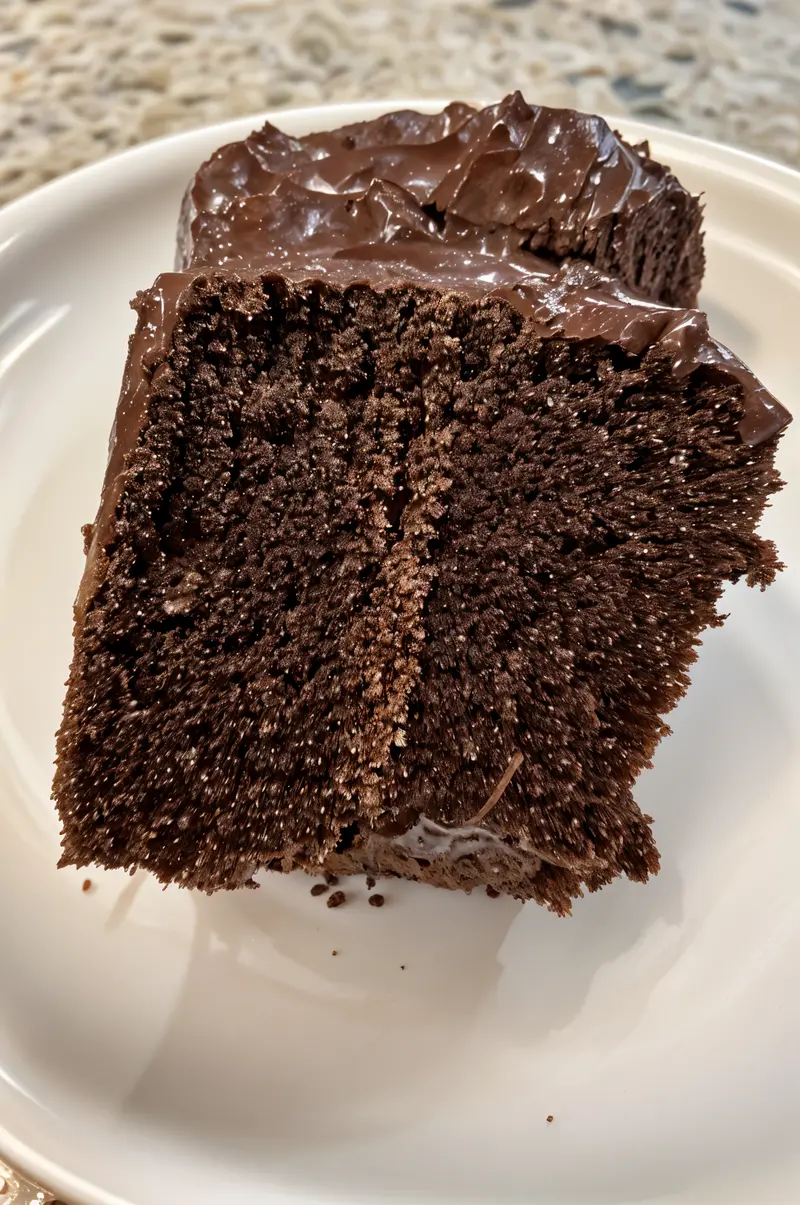 slice of Chocolate Zucchini Cake slice of Chocolate Zucchini Cake